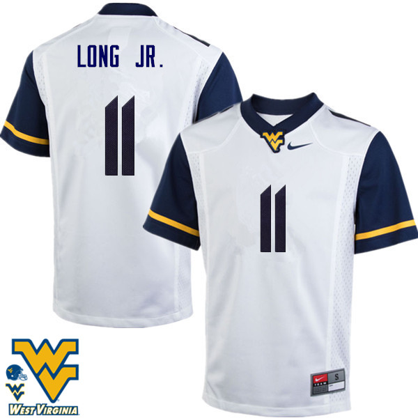 NCAA Men's David Long Jr. West Virginia Mountaineers White #11 Nike Stitched Football College Authentic Jersey ZE23A51HS